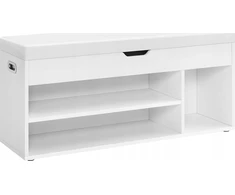 VASAGLE batų suoliukas su daiktadėže ir pagalve, 100 × 30 × 44 cm, LHS130W14