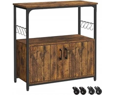 Vasagle Komoda vintage ruda-juoda