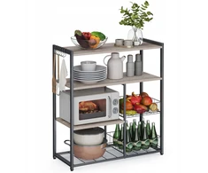VASAGLE virtuvinė lentyna su 2 metaliniais krepšiais, 80 x 35 x 95 cm, KKS096B02