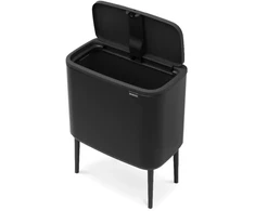 Šiukšlių dėžė Brabantia Bo Touch, 36 l, matinės juodos spalvos