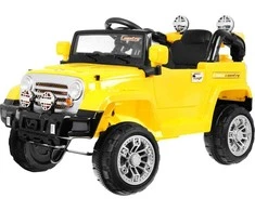 Ramiz Elektrinė mašina vaikams JEEP JJ245 geltonos spalvos