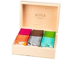 Veertea Premium Medinė arbatų dėžutė Veertea 90 vokelių - Natūrali (5907173652614)