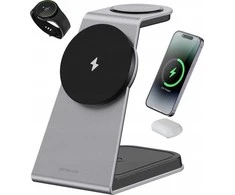 Įkroviklis Vega Bezprzewodowa Įkroviklis 3w1 QI MagSafe na Telefonas Laikrodis Ausinės / Omni Power 15W