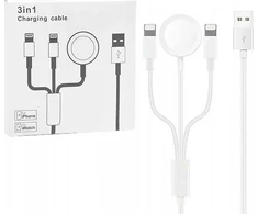 „Vega“ įkroviklis INDUKCINIS ĮKROVIKLIS „IPhone“ USB „Apple“ laikrodžio kabelis 3IN1 APPX>
