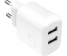 Puro PROLITE 10W 2x USB-A laidinis įkroviklis - baltos spalvos