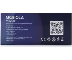 „Vega Mobiola MB200“ dviejų SIM kortelių raudonas mobilusis telefonas