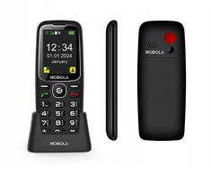 Vega Telefonas GSM Mobiola MB800 Raudona su ładowarką biurkową, DualSIM