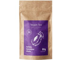 Vegan Tea Levandų ir slyvų juodoji arbata – 80 g papildymo pakuotė
