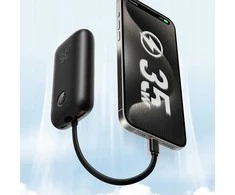Išorinė baterija Veger K1 (W1188) PD QC3.0 35W 10000 mAh su integruotais C tipo laidais / Lightning juoda