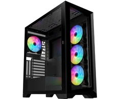 Vein X „VeinX“ korpusas GL29AL-BK, ATX, permatomas šoninis skydelis, 4 x 120 mm ARGB ventiliatoriai, ARGB šakotuvas, juodas