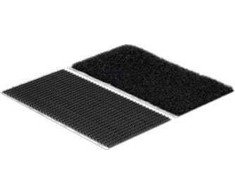 Velcro Lipnios juostelės su ypač stipriais lipniais kabliukais ir kilpelėmis, 50 mm x 100 mm x 2 vnt., juodos