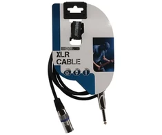 Velleman Profesjonalny kabelis XLR 3pin wtyk - 6.3mm wtyk mono 1.5m (PAC116-1)