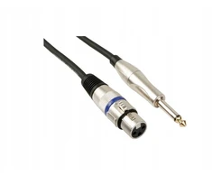 Velleman Profesjonalny kabelis XLR 3pin wtyk - 6.3mm wtyk mono 1.5m (PAC116-1)