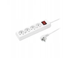 Velstro Jungiklis su jungikliu 4 lizdų su/u 10A 5m /OMY 3x1/ baltas PS-470WS T-105960