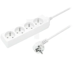 Velstro Prailgintuvas 4 lizdų su/be 10A 5m /OMY 3x1/ baltas PS-470 T-105690