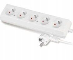 Velstro Prailgintuvas 5 lizdų su/be 16A 5m /OMY 3x1.5/ baltas PS-570 T-979410