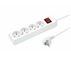 Velstro Prailgintuvas su jungikliu 4 lizdų su/u 16A 3m /OMY 3x1.5/ baltas PS-470WS T-973310