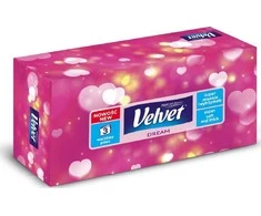 Kosmetinės servetėlės Nature Velvet 3-sluoksnės/90vnt.
