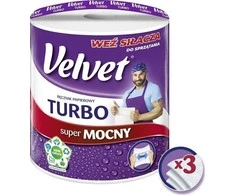 Velvet VELVET TURBO 3 sluoksnių rankšluostis 300 lakštų