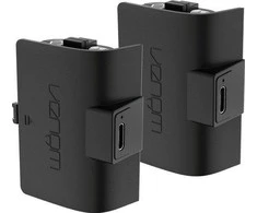 VENOM baterijos, skirtos Xbox serijai / Xbox One juoda (2x1100mAh) + 3 metrų laidas