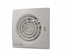 Ventika AE3BA Ašinis ventiliatorius Ø100 230V 7.5W 97m3/h 25dB rutuliniai guoliai baltos spalvos su ECHO D100QCR judesio jutikliu