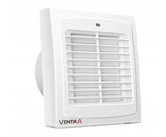 Ventika Ašinis ventiliatorius Ø100 230V 18W 98m3 34dB su automatine sklende, laikmačiu ir drėgmėmatiku MATIC D100AAH