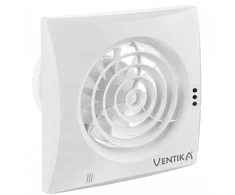Ventika Ašinis ventiliatorius Ø100 230V 7.5W 97m3/h 25dB rutuliniai guoliai balti su laikmačiu ECHO D100QWC