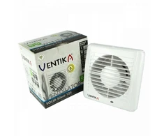 Ventika Ašinis ventiliatorius fi 125 230V 9.4W 158m3/h 31dB rutuliniai guoliai su laikmačiu, baltas SOLID SILENT D125SRWC