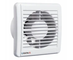 Ventika ašinis ventilatorius fi 125 230V 9,4W 158m3/h 31dB rutuliniai guoliai standartinis baltas SOLID SILENT D125SR