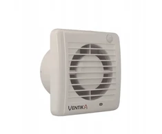 Ventika Ašinis ventiliatorius fi 125 230V 9.4W 158m3/h 31dB rutuliniai guoliai su laikmačiu, baltas SOLID SILENT D125SRWC