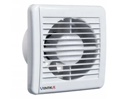 Ventika Ašinis ventiliatorius fi 125 230V 9.4W 158m3/h 31dB rutuliniai guoliai su higrostatu ir laikmačiu, baltas SOLID SILENT 7BD21