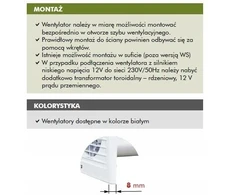 Ventika Ašinis ventiliatorius fi 150 230V 24W 292m3 38dB su laikmačiu SUBTIL D150SWC