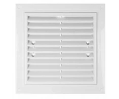 Ventika Vėdinimo grotelės MWR 205X205mm su tinkleliu ir tvirtinimo laikikliais baltos spalvos MWR205X205