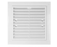 Ventika Vėdinimo grotelės MWR 300X300mm su tinkleliu ir tvirtinimo laikikliais baltos spalvos MWR300X300