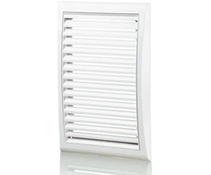 Ventika Vėdinimo grotelės su tinkleliu 172x247mm baltos MW127
