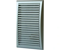 Ventika Vėdinimo grotelės su tinkleliu 193x188mm satinas MW123SAT