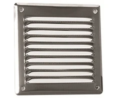 Ventika Vėdinimo gaubtas su tinkleliu 165x165mm metalinis chromuotas WX908CHR