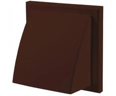 Ventika Sieninis išleidimo angas su atbuliniu vožtuvu ir gaubtu 187x187m fi 125mm ruda MW122AZPKBR