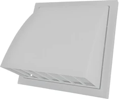 Ventika Sieninis išleidimo angas su atbuliniu vožtuvu ir gaubtu 187x187mm fi 125mm pilkas MW122AZPKGR