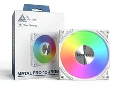 Ventiliatorius Montech Metal Pro 12 ARGB PWM baltas 120 mm ventiliatorius