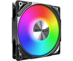 Ventiliatorius Montech Metal Pro 12 ARGB PWM juodas 120 mm ventiliatorius