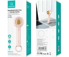 USAMS rankinis ventiliatorius Mini 1200mAh Candy Series rožinės spalvos ZB251FS02 (US-ZB251)