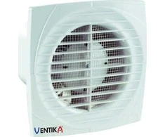 „Ventika“ sieninis ventiliatorius, baltas, 100 mm skersmens, su patraukimo laido jungikliu, trumpu apykakle, paprastas, D100Dws, ventiliatoriai.d100Dws