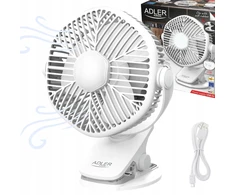 Adler AD 7335 Baterijos ventiliatorius 5/12,7 cm su spaustuku - USB / LED