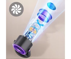 „Zenwire Mini ventiliatorius“ – mažas stalinis biurinis ventiliatorius, tylus, galingas, USB-C, nešiojamas