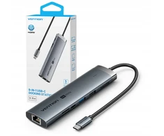 „Vention“ USB-C 8 viename 4K 60Hz 100W prijungimo stotelė