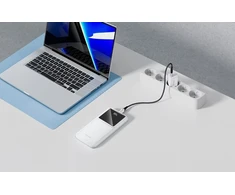 Vention išorinė baterija, , FHKW0, 10000mAh, Micro-USB, USB-C, 2xUSB-A, 22,5 W (balta)