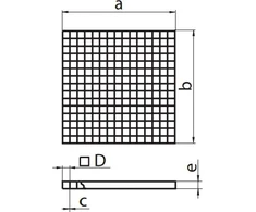 Vents Vėdinimo grotelės lubinės baltos 600 x 600mm (RD600)