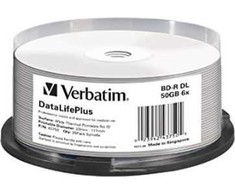 Verbatim BD-R DL 50 GB 6x25 vnt (43750)