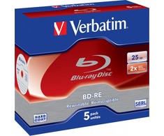 Verbatim BD-RE 25 GB 2x 5 vnt (43615)